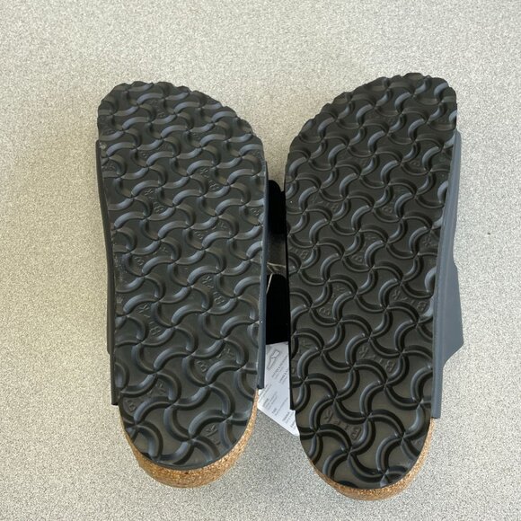 NEW Birkenstock Arizona Oiled Leather Black Cork Slide Sandals Women's Size 8US/ - Picture 9 of 11